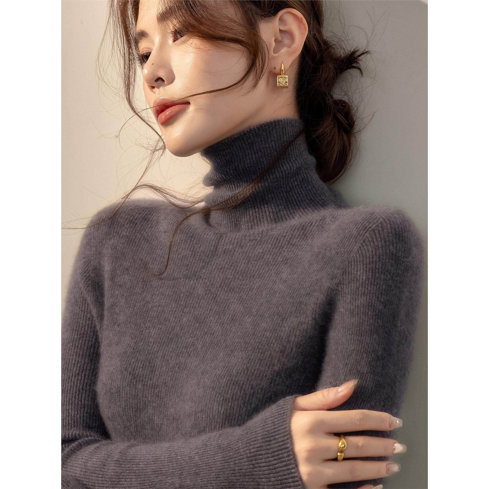 一线成衣~~高领毛衣女秋冬内搭紧身2025新款堆堆领长袖针织打底衫,女装/女士精品,毛衣,淘宝优惠券,粉丝福利购,淘宝优惠卷