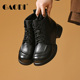 高蒂马丁靴女冬季 加绒保暖短靴复古英伦风短靴女个性 百搭休闲靴
