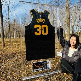 球衣亚克力透明双面展示无损装裱画框相框定制库里签名球衣装裱