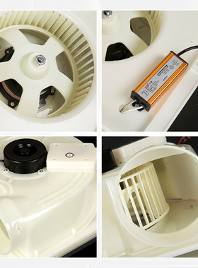 跨境110V集成吊顶换气扇二合一LED照明灯卫生间排风扇轻薄厨房灯