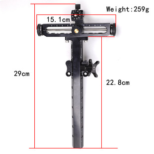 LJ金属反曲瞄准器 竞技射准器9英寸长杆单针可微调射击运动瞄具