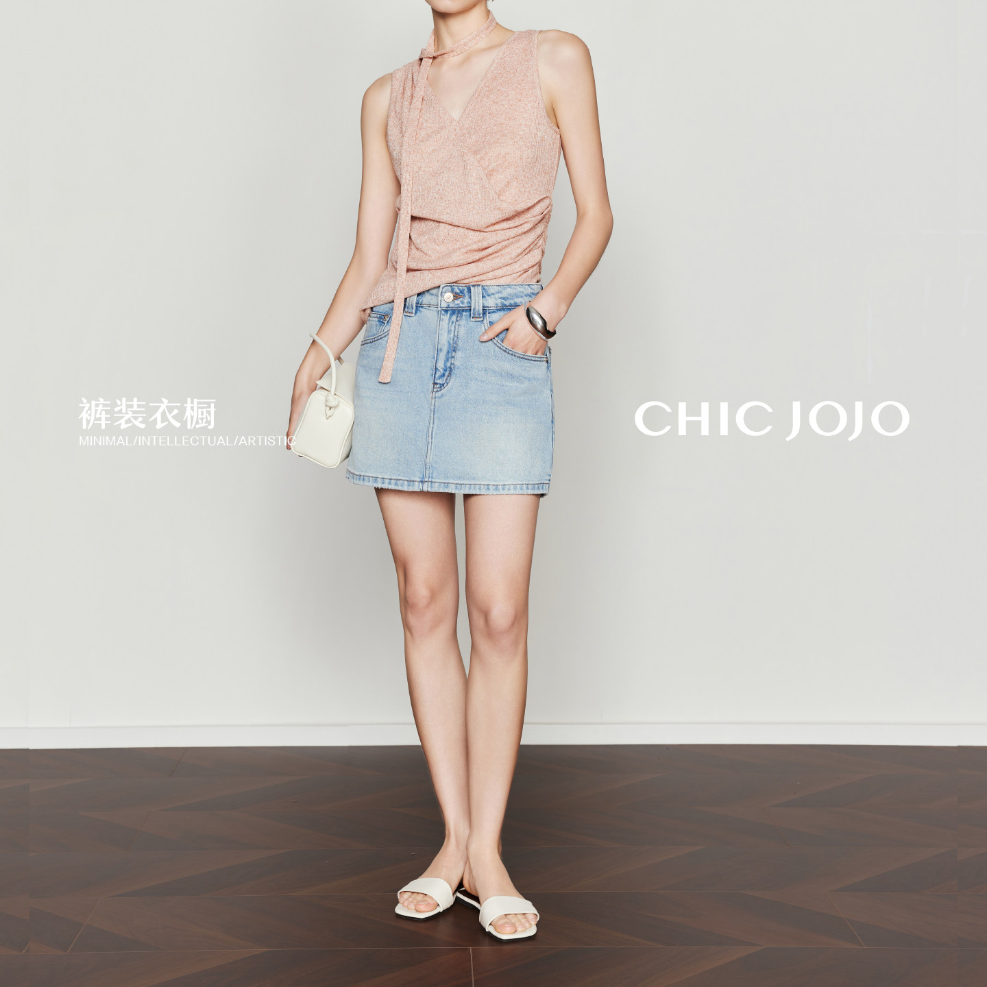 CHICJOJO休闲牛仔短裙裤