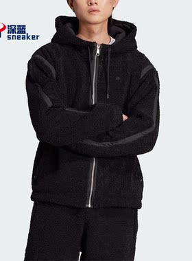 Adidas/阿迪达斯正品三叶草男子宽松加绒连帽运动外套II5807