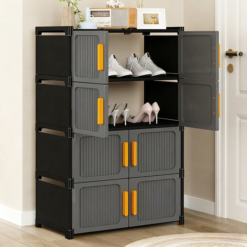 开门鞋柜简易家用多层收纳柜走廊鞋柜