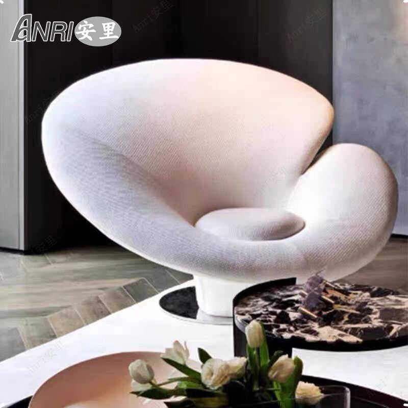 安里设计师玻璃钢休闲椅艺术马蹄莲花座椅创意轻奢懒人灵芝椅