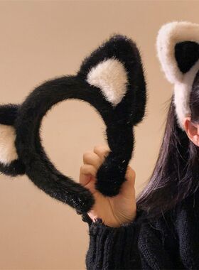 热门可爱甜美白色猫耳朵
