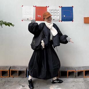 四元SIYUAN·可爱的上下套装！减龄蓬蓬夹棉棉服半身裙 可分开拍