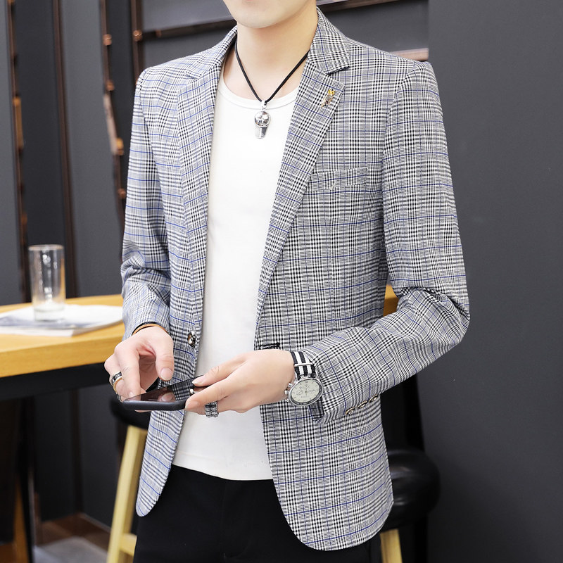 男士西服上衣休闲修身2025春西服