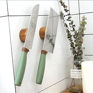 厨房免打孔 磁性刀架创意菜刀具收纳架挂壁式 磁力刀架 HST家居