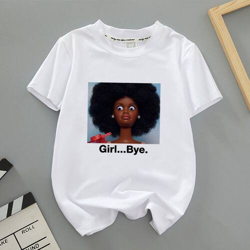 Fierce Look Doll T shirt趣味凶脸娃娃印花T恤男女短袖上衣