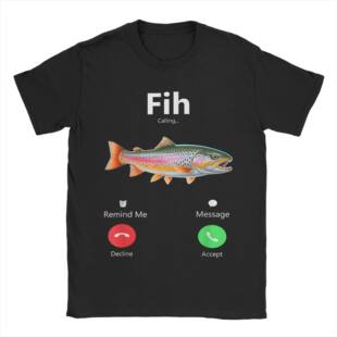 Fih Calling Remind Me欧美印花趣味搞笑梗BF短袖T恤男INS上衣