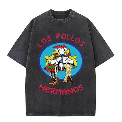 Los Pollos Hermanos欧美创意搞笑趣味图案印花休闲男短袖T恤上衣