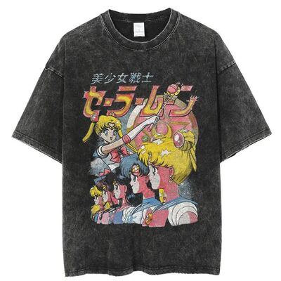 Sailor Moon夏季时尚美少女战士纯棉上衣休闲纯棉短袖T恤男女上衣