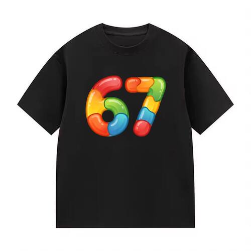 Internet s 6 And 7 趣味67印花短袖男女T恤上衣
