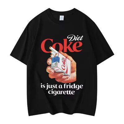 Just A Fridge Coke 冰箱矿泉水欧美搞笑梗图短袖T恤男女街头服饰