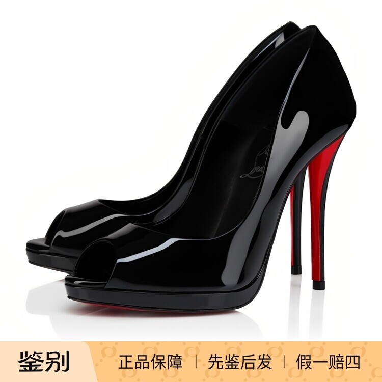 Christian Louboutin路铂廷 26春夏女黑色Lady Z厚底鱼嘴高跟凉鞋