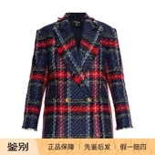 balmain巴尔曼 GF1SE183XL68 代购 26春夏女士格纹长袖 休闲夹克正品