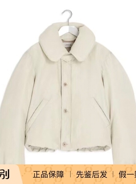 Lemaire 25秋冬深灰色女士短款翻领羽绒服正品代购OW1151LF1019WH