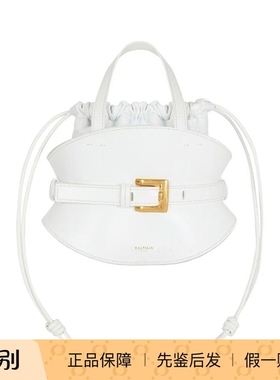 balmain巴尔曼26春夏白色女士Shuffle Mini单肩挎包正品代购FN0DP