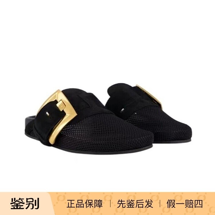 balmain巴尔曼26春夏黑色女士圆头穆勒鞋正品代购GN1UR207TMCA0PA,女鞋,穆勒鞋,淘宝优惠券,粉丝福利购,淘宝优惠卷