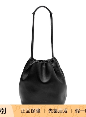 Loro Piana 25秋冬黑色女士单肩斜挎水桶包正品代购FAP6413804L