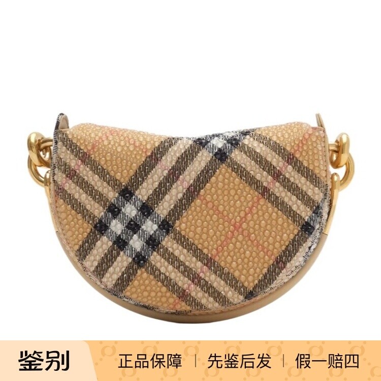Burberry博柏利26春夏女士Bridle格纹单肩包正品代购81194031#