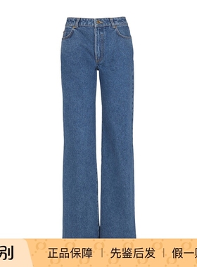 Balmain巴尔曼 25秋冬蓝色水洗女士直筒牛仔裤正品代购GF1MI051DG