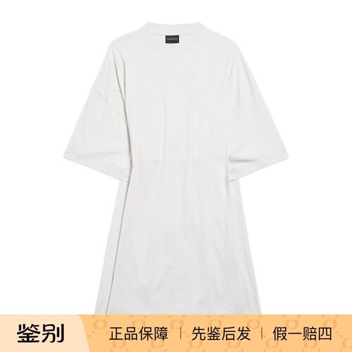 巴黎世家27春夏灰白女士连衣裙