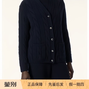 Piana 代购 25秋冬 女士正品 FAN4027W000 深蓝色羊绒针织开衫 Loro