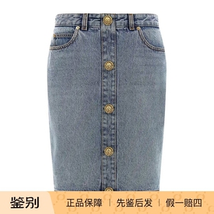 代购 蓝色女士牛仔半裙正品 FF0LC267DF976AW 25秋冬 balmain巴尔曼