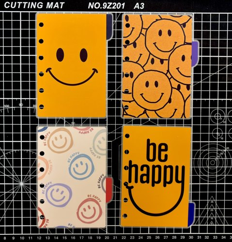 Be happy4张4图分隔页定制多尺A5A6A7A8包邮实拍创意书签爆款