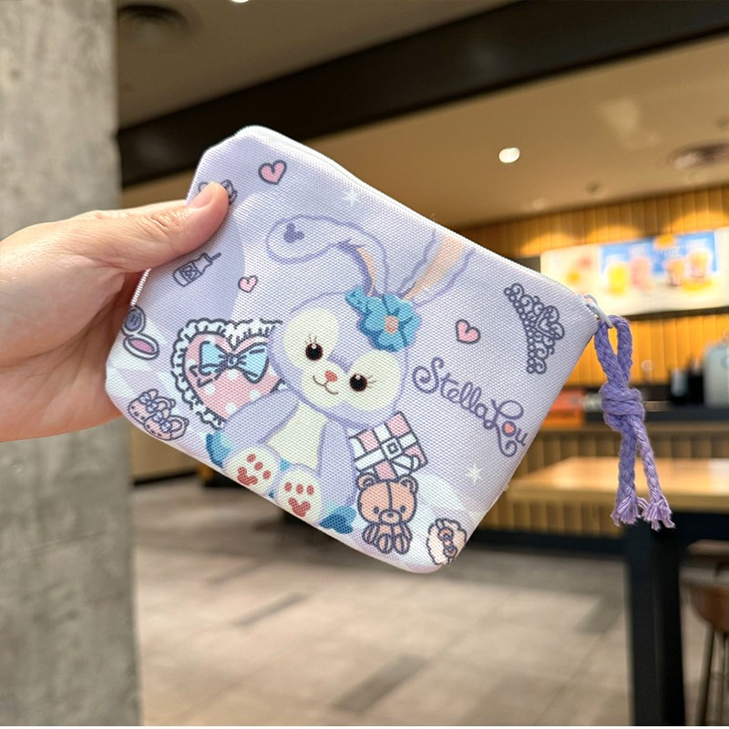 高颜值迷你化妆包便携口红粉底卫生棉帆布袋零钱充电宝钥匙收纳袋