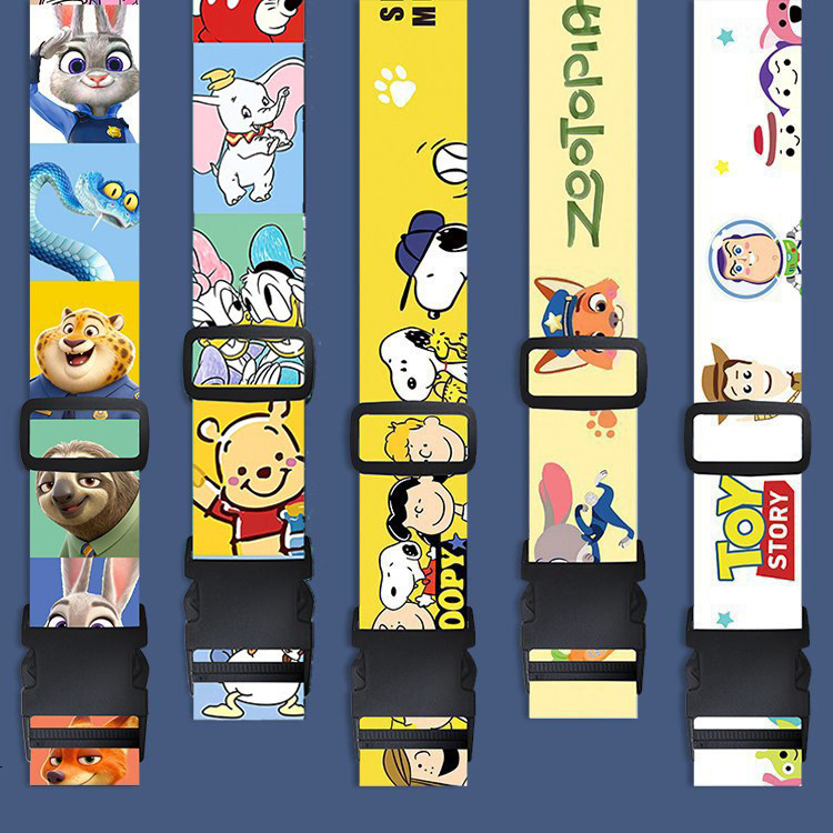 新款行李箱绑带卡通防爆旅游拉杆箱捆绑绳子一字十字固定打包神器