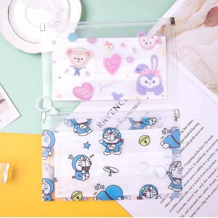 高颜值收纳袋口罩化妆品防水密封暂存包可爱卡通笔袋,收纳整理,口罩收纳盒/袋/夹,淘宝优惠券,粉丝福利购,淘宝优惠卷