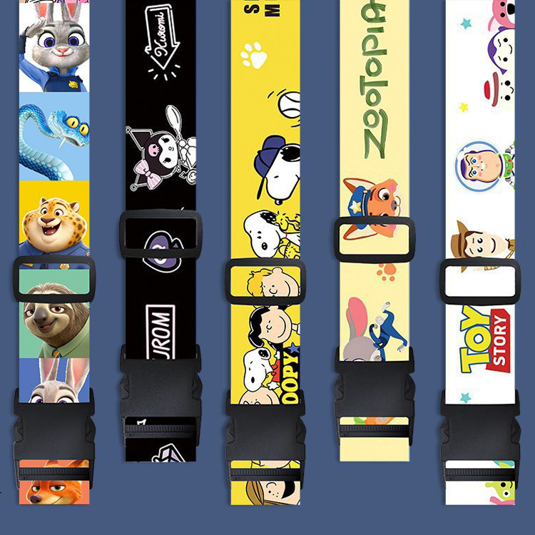 新款行李箱绑带卡通防爆旅游拉杆箱捆绑绳子一字十字固定打包神器