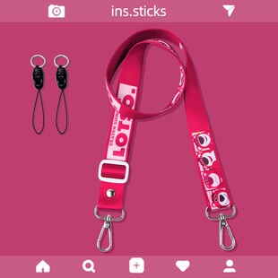 拍立得mini2相机斜挎背带便携防丢挂绳调长短杯套水壶风扇替换绳