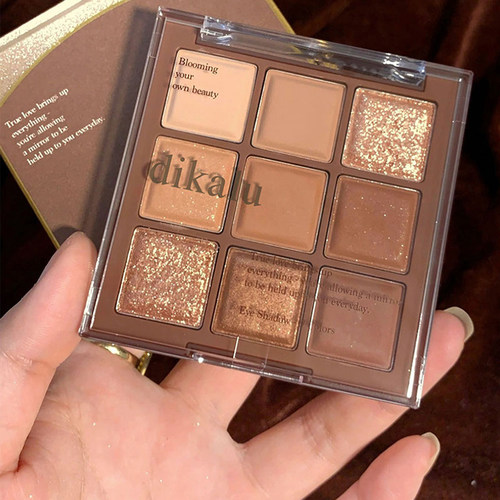 巧克力暖棕九色眼影大地色高光