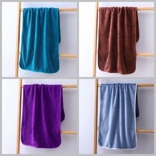 毛巾美容院专用35 75cm高档包边纯色柔软吸水速干包头巾定制logo