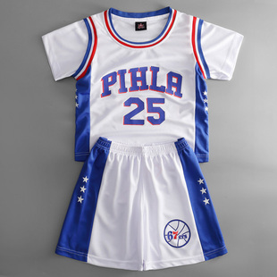 儿童夏装短袖假两件运动套装西蒙斯球衣男女童速干衣训练服定制