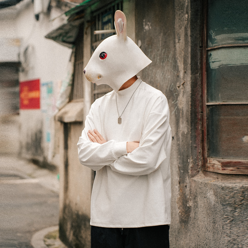 兔先森秋冬重磅纯棉德绒长袖T恤