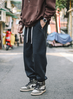 兔先森2025春秋季日系复古卫裤男士束脚裤宽松潮牌休闲裤运动长裤