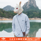 衬衫 兔先森2025春秋款 复古潮流竖条纹内搭长袖 男百搭休闲纯棉衬衣