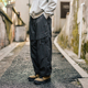 抽绳束脚阔腿休闲裤 兔先森秋冬季 男长裤 裤 子 日系潮流户外加绒工装