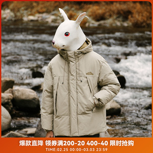 RabbitHouse 冬季保暖重磅潮流工装棉服男加厚棉衣外套冲锋衣棉袄