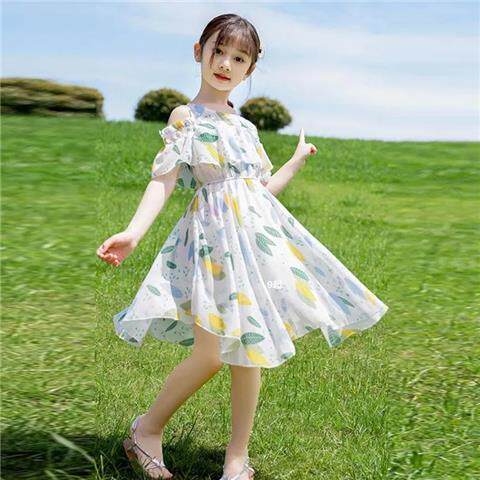 夏装2025新款女童雪纺连衣裙儿童装夏季时髦洋气中大童小女孩裙子