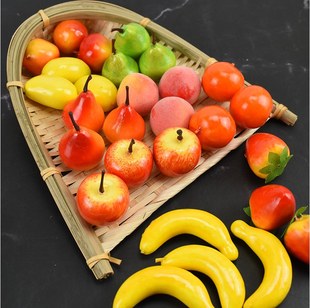 仿真小水果蔬菜模型 迷你假水果摆设装饰幼儿园认知玩具教具道具