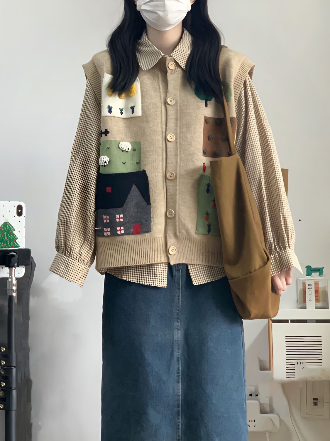 两件套装春秋新款文艺复古