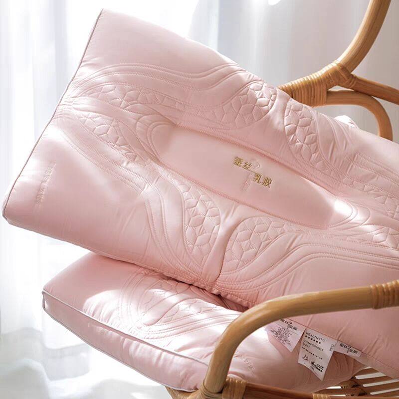 夏季乳胶蚕丝枕头柔软丝滑单人护颈椎助羽丝绒枕芯不塌陷整头特价