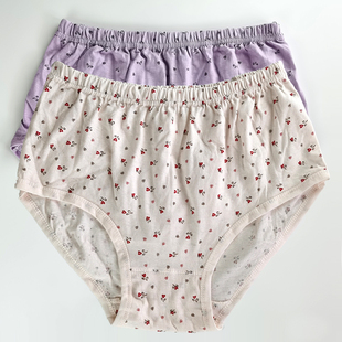 中老年人纯棉高腰三角裤 底裤 奶奶老式 头汗布薄款 宽松裤 女士内裤