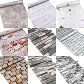 45厘米宽防水防潮烧烤墙纸自粘创意店面餐厅理发店饭店美发壁纸